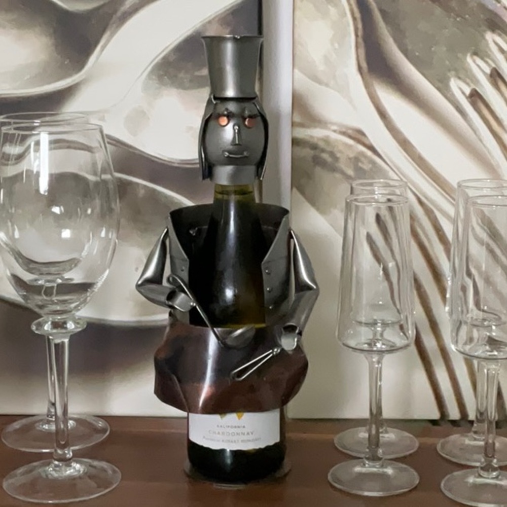 Steel Chef Wine Bottle Holder. Original H&K
